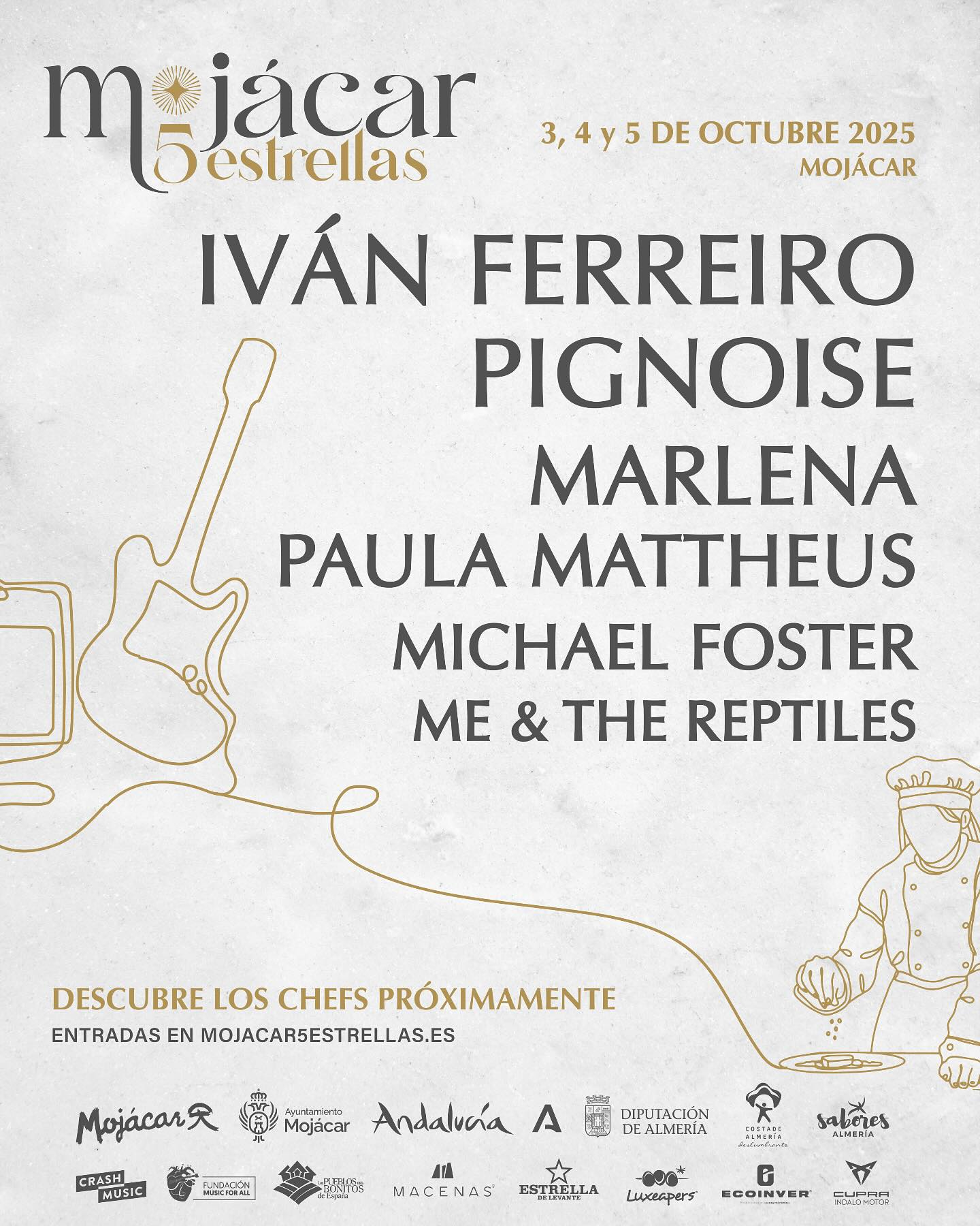 Pignoise, Paula Matheus, Marlena, Me & The Reptiles y Michael Foster completan el cartel encabezado por Iván Ferreiro